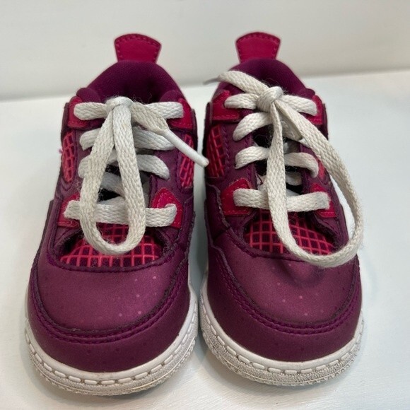 Air Jordan Jordan’s Baby Girl Pink and Purple Dot 4C - Picture 7 of 9
